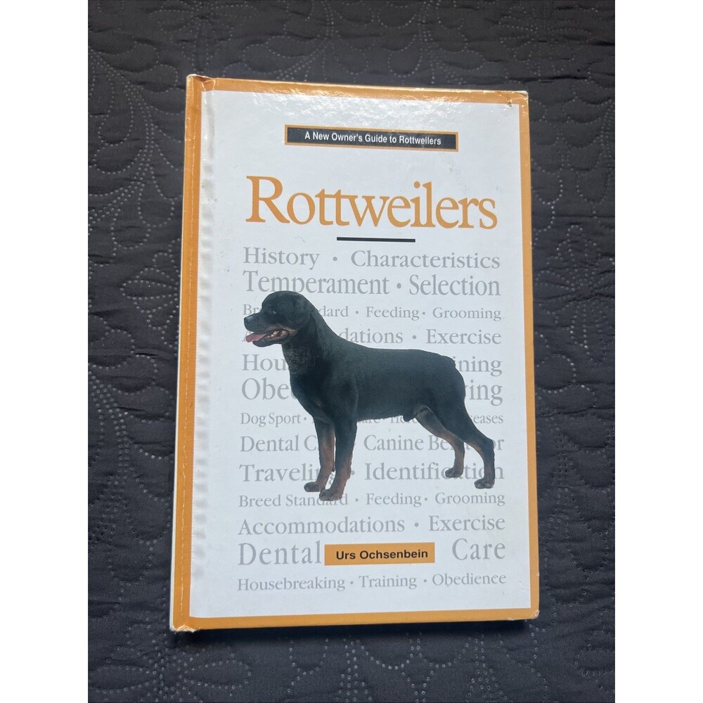 A New Owner's Guide to Rottweilers (1996, HCDJ) TFH Book Care & Training Pet Dog